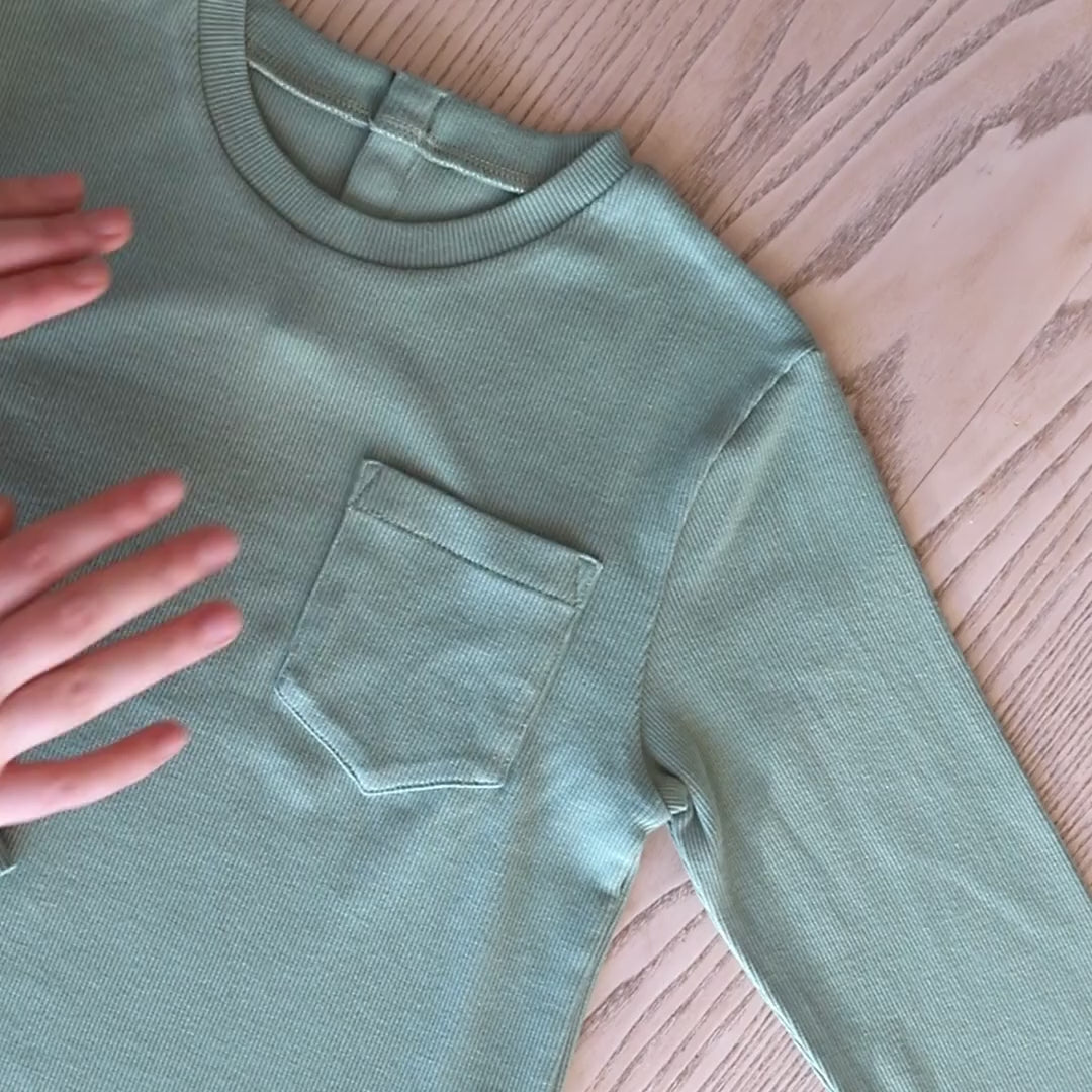 ABEL Long Sleeve T-shirt for disabled children - Sage Green (video)