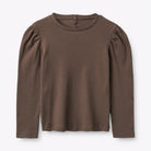ABELLIN Long Sleeve, organic t-shirt for disabled children - Chocolate Brown