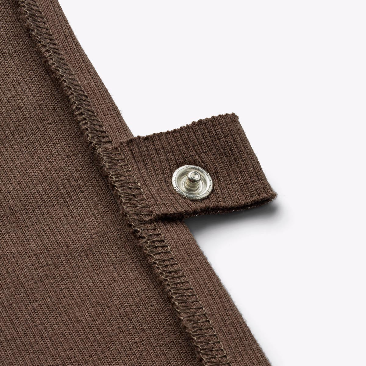 ABELLIN Long Sleeve, organic t-shirt for disabled children - Chocolate Brown (snap buttons at the waist)