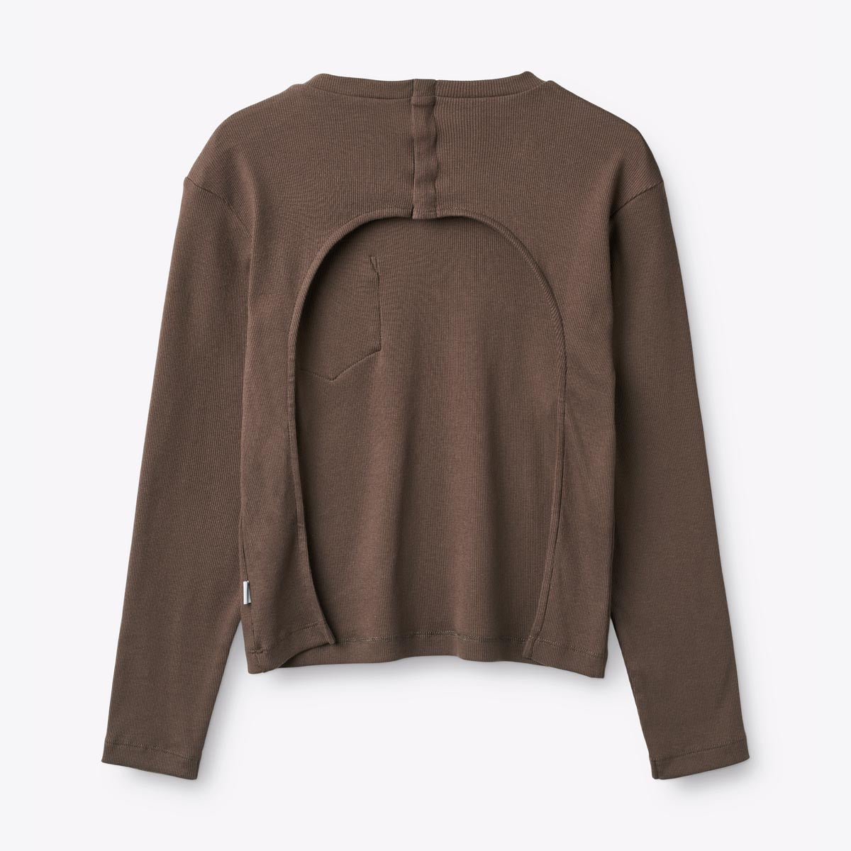 ABEL Long Sleeve T-shirt for disabled children - Chocolate Brown (open back for wheelchair users)